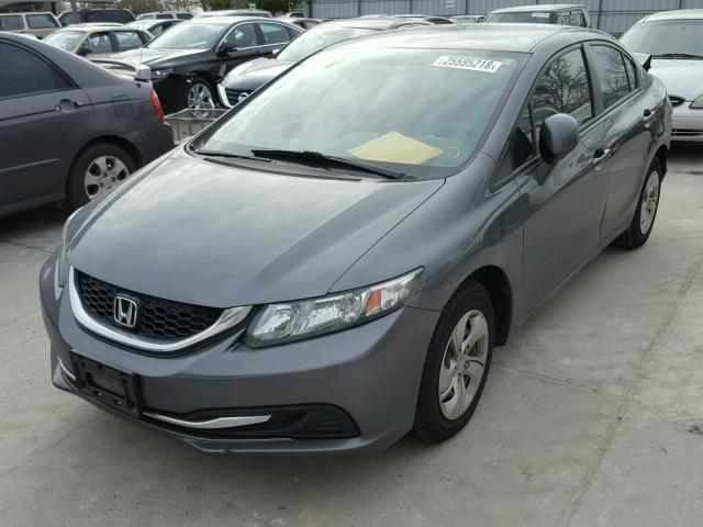 19XFB2F54DE289142 - 2013 HONDA CIVIC LX GRAY photo 2