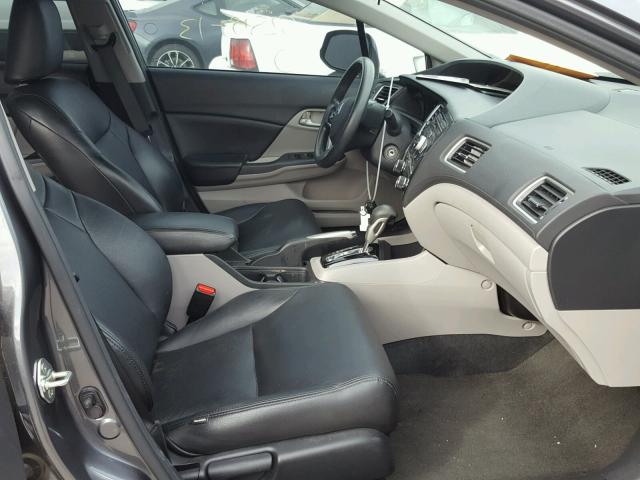 19XFB2F54DE289142 - 2013 HONDA CIVIC LX GRAY photo 5