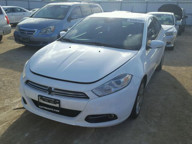 1C3CDFCA7DD302901 - 2013 DODGE DART LIMIT WHITE photo 2