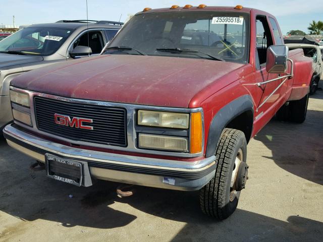 2GTHK39N1M1549536 - 1991 GMC SIERRA K35 RED photo 2