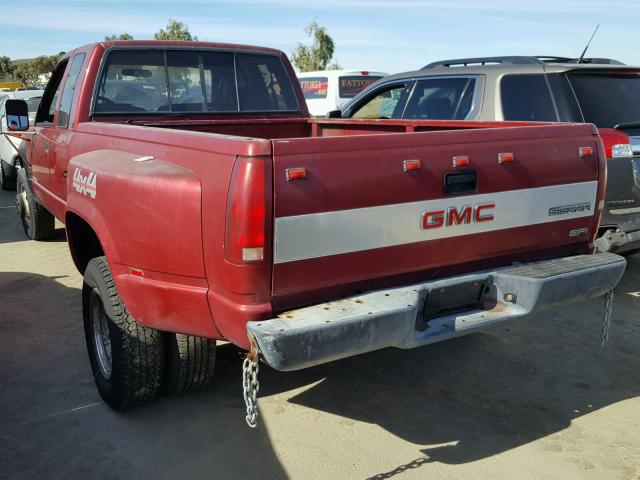 2GTHK39N1M1549536 - 1991 GMC SIERRA K35 RED photo 3