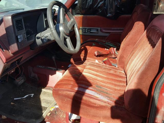 2GTHK39N1M1549536 - 1991 GMC SIERRA K35 RED photo 5