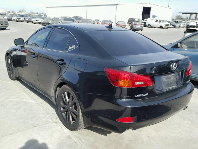 JTHBK262575041002 - 2007 LEXUS IS 250 BLACK photo 3