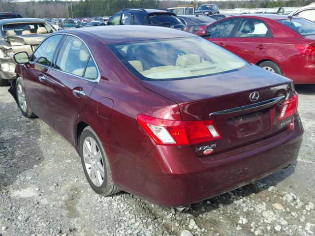 JTHBJ46G672152928 - 2007 LEXUS ES 350 MAROON photo 3