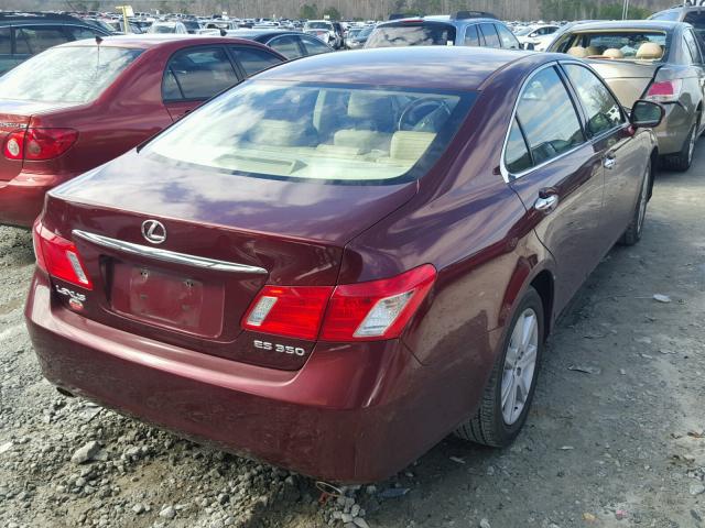 JTHBJ46G672152928 - 2007 LEXUS ES 350 MAROON photo 4