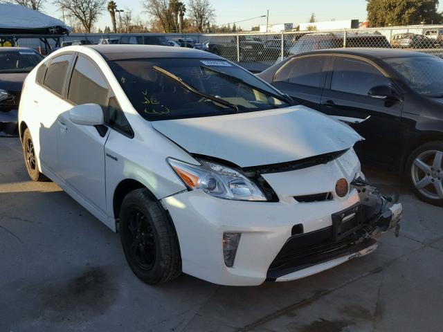 JTDKN3DU3C1494457 - 2012 TOYOTA PRIUS WHITE photo 1