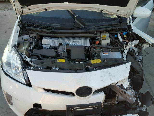 JTDKN3DU3C1494457 - 2012 TOYOTA PRIUS WHITE photo 7