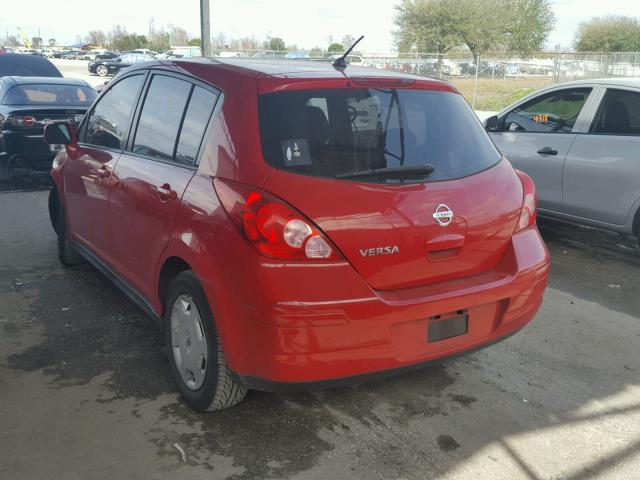 3N1BC13E98L428096 - 2008 NISSAN VERSA S RED photo 3