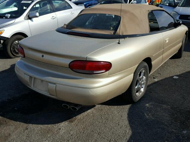 3C3EL55H6XT514574 - 1999 CHRYSLER SEBRING JX TAN photo 4