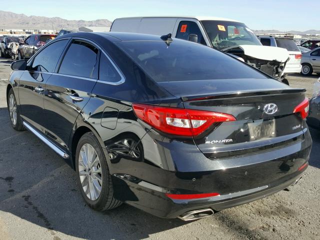 5NPE34AFXFH062315 - 2015 HYUNDAI SONATA SPO BLACK photo 3