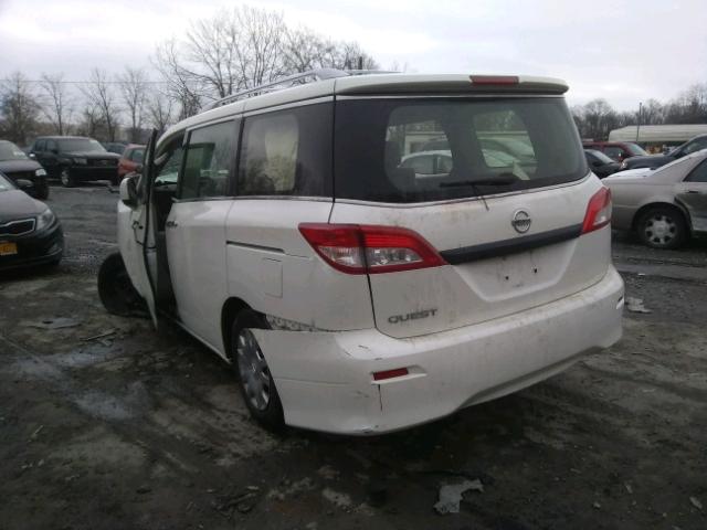 JN8AE2KP0E9107472 - 2014 NISSAN QUEST S WHITE photo 3