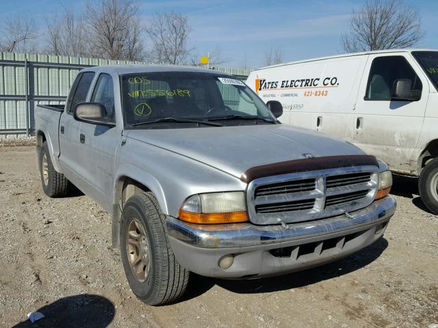 1B7HL48N62S556189 - 2002 DODGE DAKOTA QUA SILVER photo 1