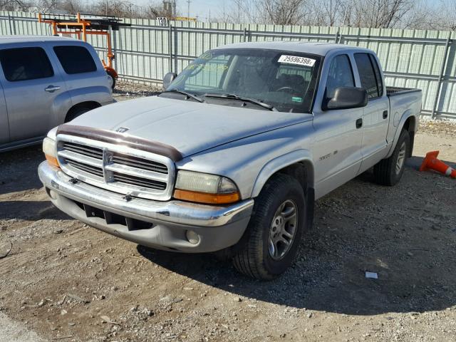 1B7HL48N62S556189 - 2002 DODGE DAKOTA QUA SILVER photo 2