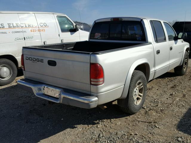 1B7HL48N62S556189 - 2002 DODGE DAKOTA QUA SILVER photo 4