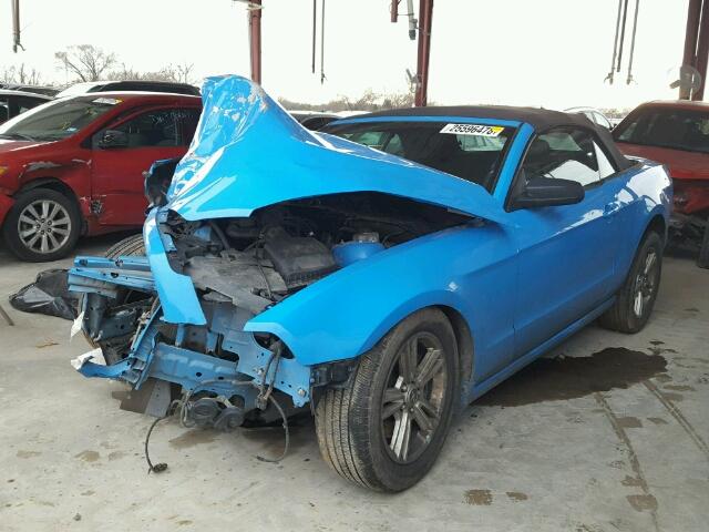 1ZVBP8EM3D5237327 - 2013 FORD MUSTANG BLUE photo 2