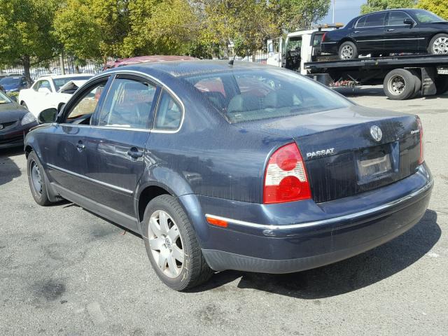 WVWBD63B55P037279 - 2005 VOLKSWAGEN PASSAT GLS BLUE photo 3