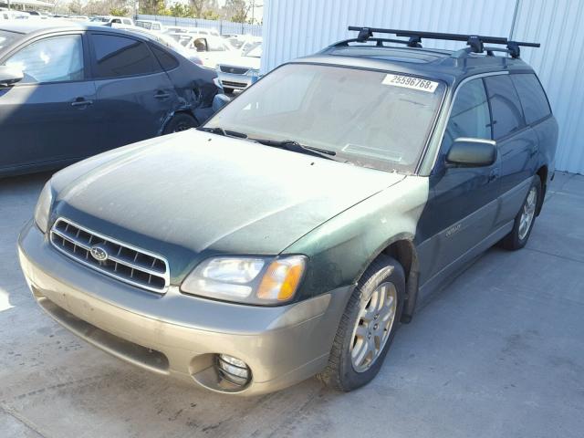 4S3BH6868Y7641607 - 2000 SUBARU LEGACY OUT GREEN photo 2