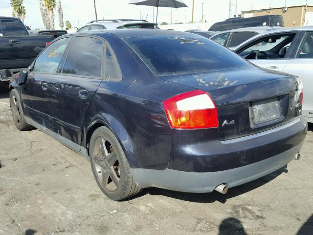 WAUJC68E33A188409 - 2003 AUDI A4 1.8T BLUE photo 3