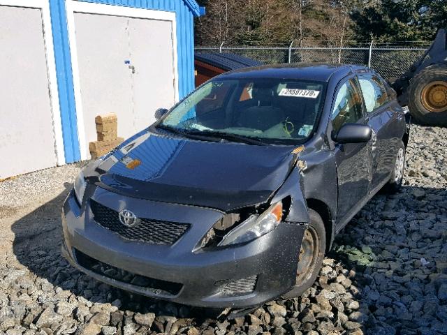 2T1BU40E69C189286 - 2009 TOYOTA COROLLA BA GRAY photo 2