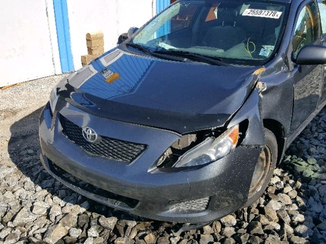 2T1BU40E69C189286 - 2009 TOYOTA COROLLA BA GRAY photo 9