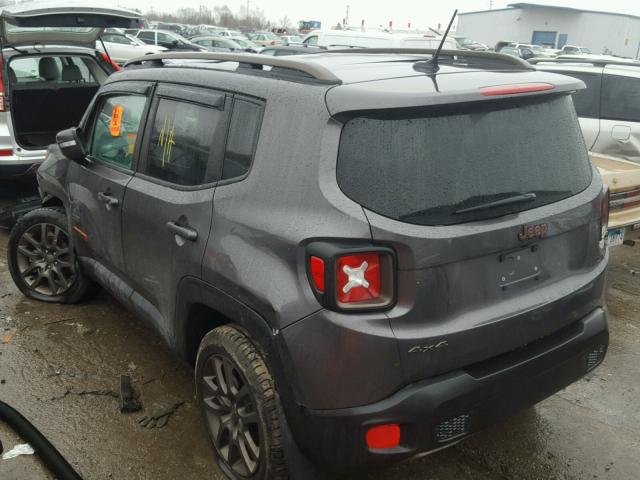 ZACCJBBT4GPD99481 - 2016 JEEP RENEGADE L GRAY photo 3