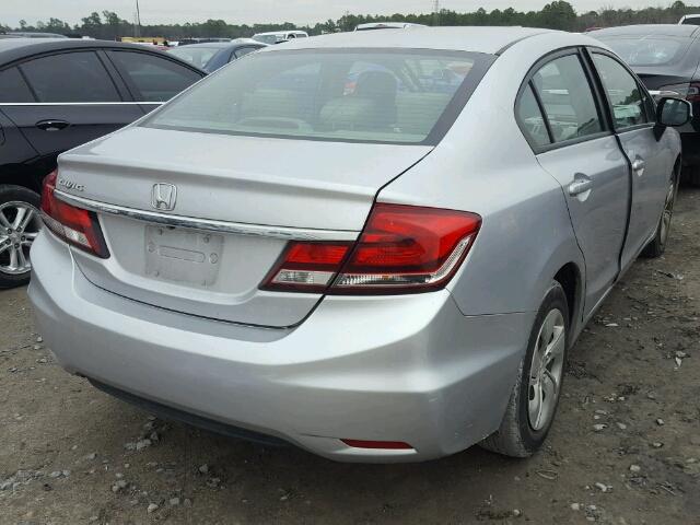 19XFB2F50DE233148 - 2013 HONDA CIVIC LX SILVER photo 4