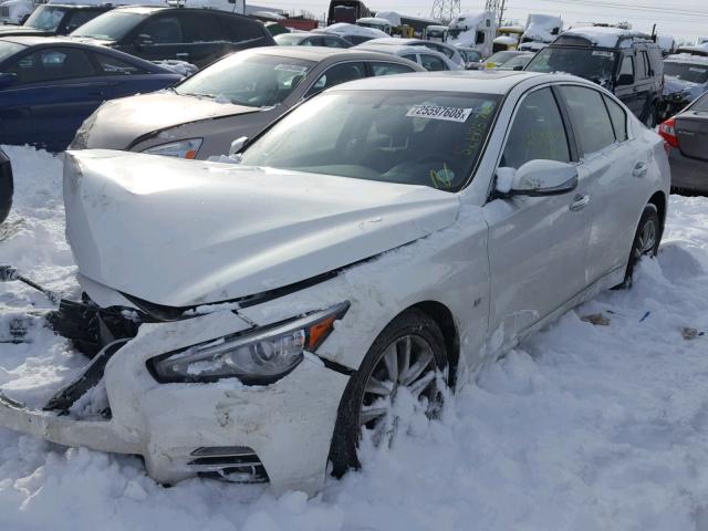 JN1BV7AR1FM411122 - 2015 INFINITI Q50 BASE WHITE photo 2