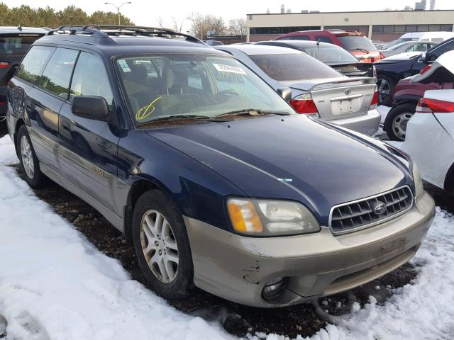 4S3BH675X37619755 - 2003 SUBARU LEGACY OUT BLUE photo 1