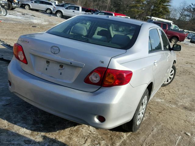 1NXBU40E99Z138590 - 2009 TOYOTA COROLLA BA SILVER photo 4