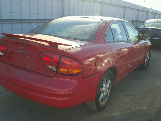 1G3NF52E3XC380079 - 1999 OLDSMOBILE ALERO GLS RED photo 4