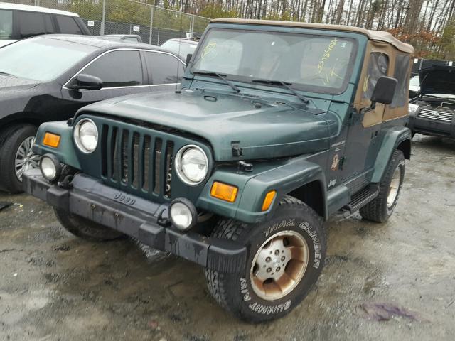 1J4FA59S2YP700981 - 2000 JEEP WRANGLER / GREEN photo 2