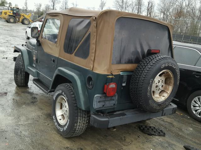 1J4FA59S2YP700981 - 2000 JEEP WRANGLER / GREEN photo 3