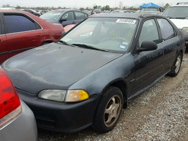 1HGEG8640PL038218 - 1993 HONDA CIVIC DX BLACK photo 2