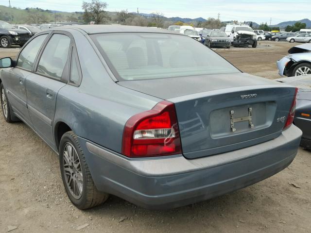 YV1TS90D411173721 - 2001 VOLVO S80 T6 GREEN photo 3