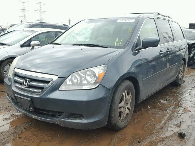 5FNRL387X5B072673 - 2005 HONDA ODYSSEY EX GRAY photo 2