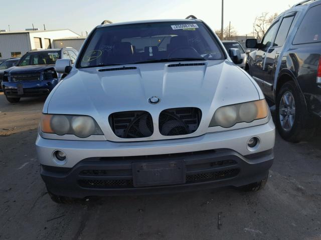 5UXFA53512LP51572 - 2002 BMW X5 3.0I SILVER photo 9