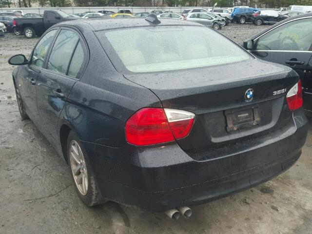 WBAVA335X7PV65818 - 2007 BMW 328 I BLACK photo 3