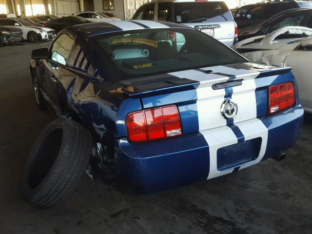 1ZVHT80N985141570 - 2008 FORD MUSTANG BLUE photo 3