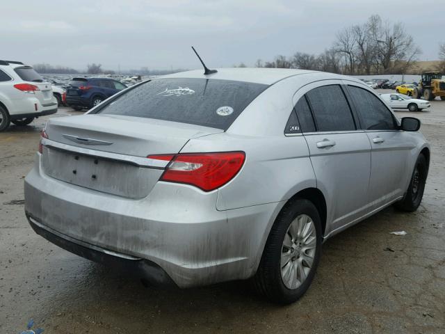 1C3CCBAB2CN226178 - 2012 CHRYSLER 200 LX GRAY photo 4