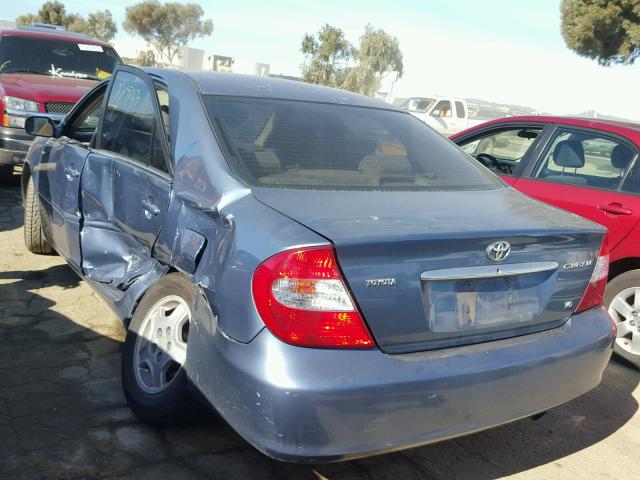 4T1BF32K83U045221 - 2003 TOYOTA CAMRY LE BLUE photo 3