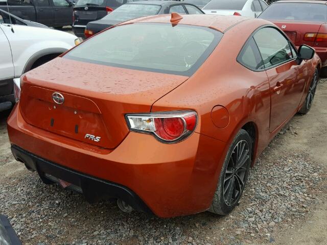 JF1ZNAA11G9704077 - 2016 TOYOTA SCION FR-S ORANGE photo 4