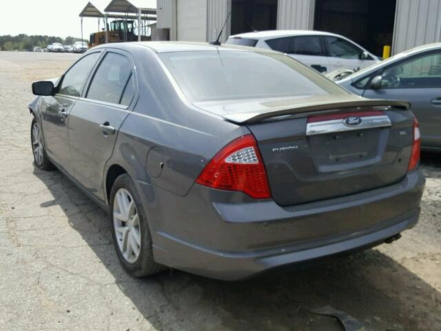 3FAHP0JA7CR201331 - 2012 FORD FUSION SEL GRAY photo 3