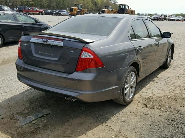 3FAHP0JA7CR201331 - 2012 FORD FUSION SEL GRAY photo 4