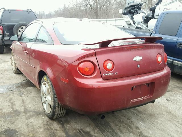 1G1AL15F777406981 - 2007 CHEVROLET COBALT LT MAROON photo 3