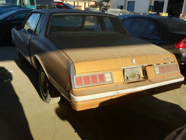 1Z37U8Z447344 - 1978 CHEVROLET MONTE CARL YELLOW photo 3