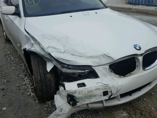 WBANE53506CK80020 - 2006 BMW 525 I WHITE photo 9