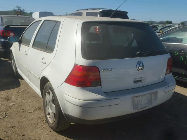 9BWGT61J814035210 - 2001 VOLKSWAGEN GOLF GLS WHITE photo 3