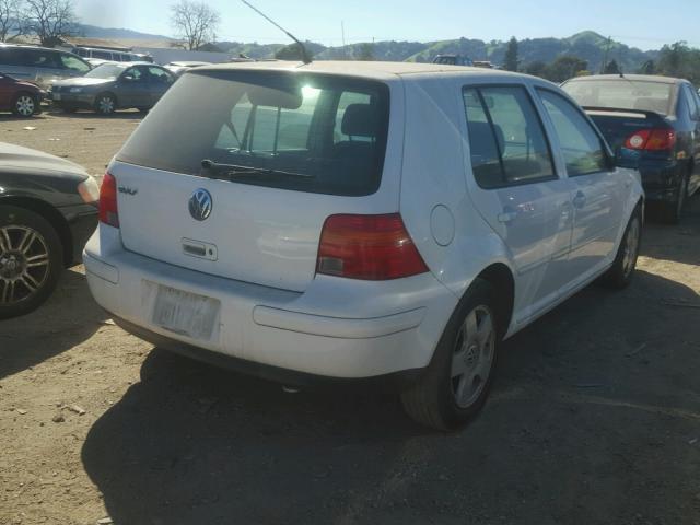 9BWGT61J814035210 - 2001 VOLKSWAGEN GOLF GLS WHITE photo 4