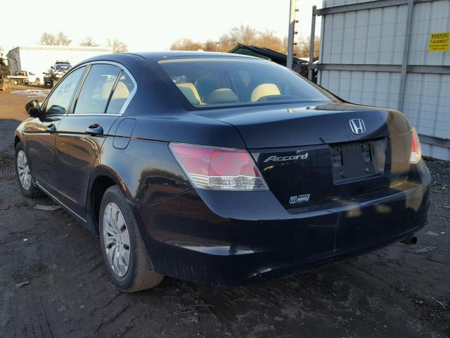 1HGCP26389A157578 - 2009 HONDA ACCORD LX BLACK photo 3