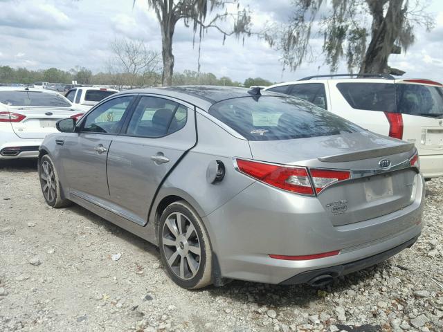 5XXGR4A61CG080118 - 2012 KIA OPTIMA SX GRAY photo 3